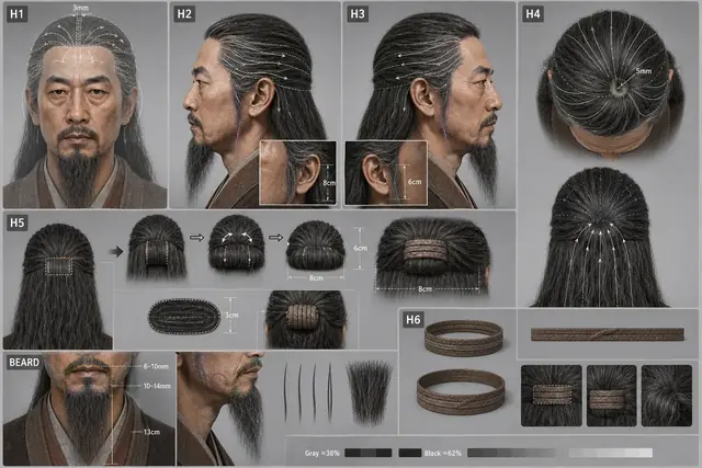 人物 · 孔子 · 140号文明 · 发型拆解