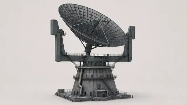 高精设备 · 红岸巨型抛物面天线系统 · 3/4 前视