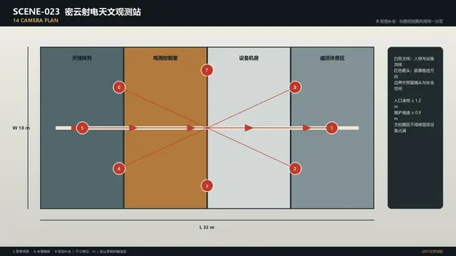 场景 · 密云射电天文观测站 · 机位规划