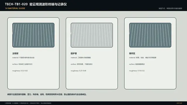 设备 · 密云观测波形终端与记录仪 · 材质指南