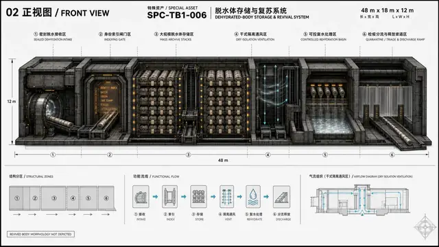 载具与特殊 · 脱水体存储与复苏系统 · 正面