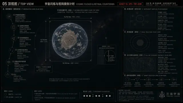 载具与特殊 · 宇宙闪烁与视网膜倒计时 · 顶视图