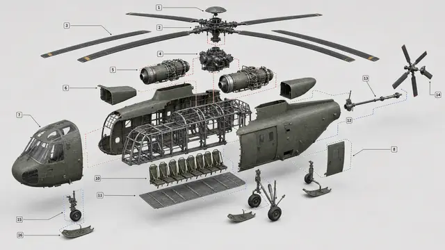 载具与特殊 · 红岸转运军用直升机 · 爆炸图
