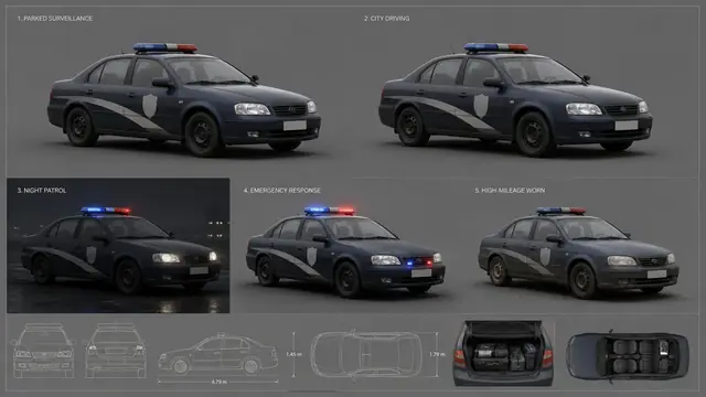 载具与特殊 · 夜巡警用轿车 · 状态变化